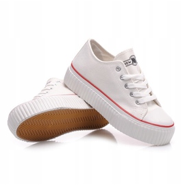 New Age Zapatillas en la plataforma como Creepers blanco 1