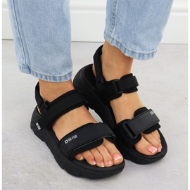 Sandalias deportivas de velcro de mujeres Big Star RR274A076 negro 6