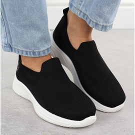 Los zapatos deportivos femeninos resbalaron negros Vinceza 17367 6