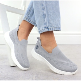 Los zapatos deportivos femeninos resbalaron gris Vinceza 17367 4