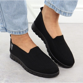 Los zapatos deportivos femeninos resbalaron negros Potocki 16327 6