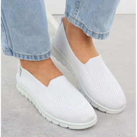 Zapatos deportivos femeninos deslizados blancos Potocki 16327 6