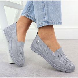 Zapatos deportivos femeninos deslizados gris Potocki 16327 4