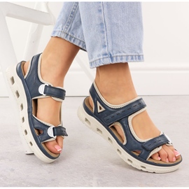 Rieker 64066-14 Sandalias deportivas azul marino 4