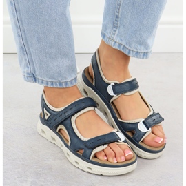 Rieker 64066-14 Sandalias deportivas azul marino 6