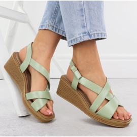 Sandalias para mujeres para el verde pintado Sergio Leone SK298 4