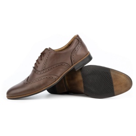 Olivier Zapatos formales Brogs de cuero 306gt Mocha marrón 1