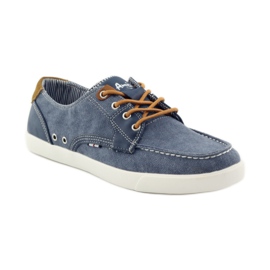 American Club American 205081 mocasines hombre textil atados azul marino azul 1