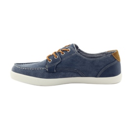 American Club American 205081 mocasines hombre textil atados azul marino azul 2