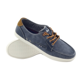 American Club American 205081 mocasines hombre textil atados azul marino azul 3