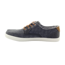 American Club Mocasín de hombre americano 205081 textil gris 2
