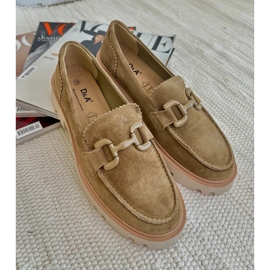 S.Barski Mocasines de gamuza para mujeres con un adorno TW117 Olive verde 5