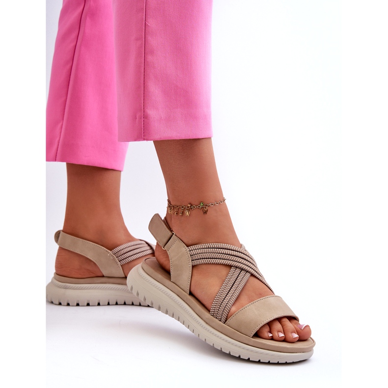 Evento Las cómodas sandalias beige de las mujeres ligeras 3