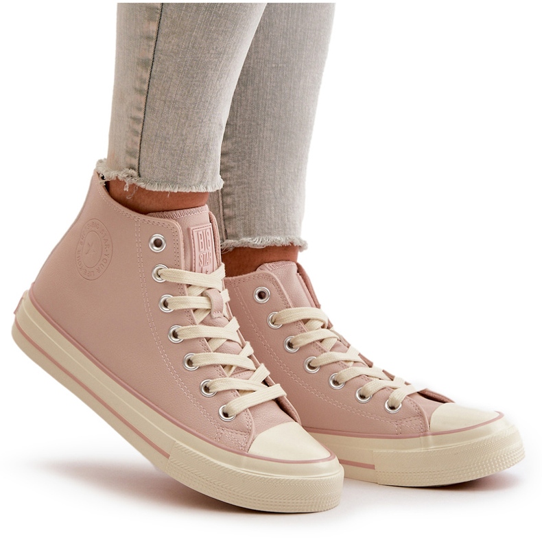 Zapatillas Deportivas de Mujer con Aislamiento en Piel Ecológica Rosa Big Star OO274933 6