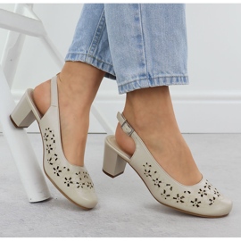 Sandalias de mujeres llenas de abiertos beige Sergio Leone SK179 4