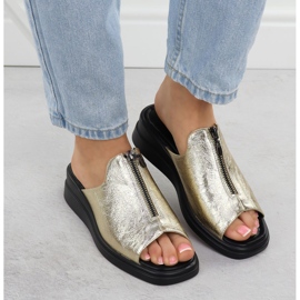 Flip flaps para mujeres para jezzi metálico metálico ASA266-2 dorado 6