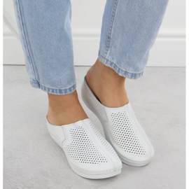 Zapatillas de cuero para mujeres construidas abiertas blancas t.sokolski l25-164 blanco 6
