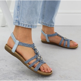 Las cómodas sandalias de las mujeres resbalaron azul Artiker 56C1325 5