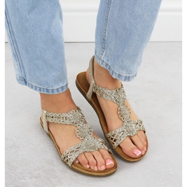 Las cómodas sandalias de las mujeres Irsona Golden Artiker 56C1281 dorado 6