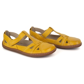 Zapatos Barefoot de mujer Ultralekkie Olivier 1285 Velcro amarillo 3