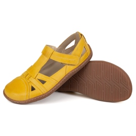 Zapatos Barefoot de mujer Ultralekkie Olivier 1285 Velcro amarillo 4