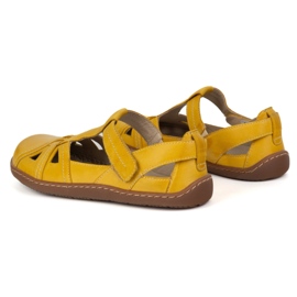 Zapatos Barefoot de mujer Ultralekkie Olivier 1285 Velcro amarillo 5