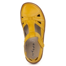 Zapatos Barefoot de mujer Ultralekkie Olivier 1285 Velcro amarillo 6