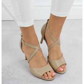 Sandalias de mujeres en el Hey Beige Sergio Leone SK432 6