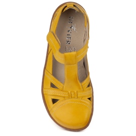Zapatos Barefoot de mujer Ultralekkie Olivier 1285 Velcro amarillo 7