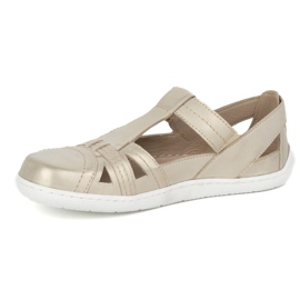 Zapatos descalzos para mujeres Ultralekkie Olivier 1285 Velcro en forma de medio dorado 2
