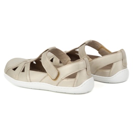 Zapatos descalzos para mujeres Ultralekkie Olivier 1285 Velcro en forma de medio dorado 7