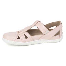 Zapatos descalzos para mujeres Ultralekkie Half -Lane Olivier 1285 Polvo Velcro Pink rosado 2