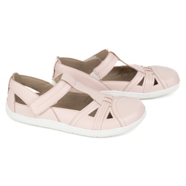 Zapatos descalzos para mujeres Ultralekkie Half -Lane Olivier 1285 Polvo Velcro Pink rosado 3