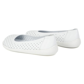 Olivier Slip Minimalista Barefoot de las mujeres -on Openwork 1771pol White blanco 7