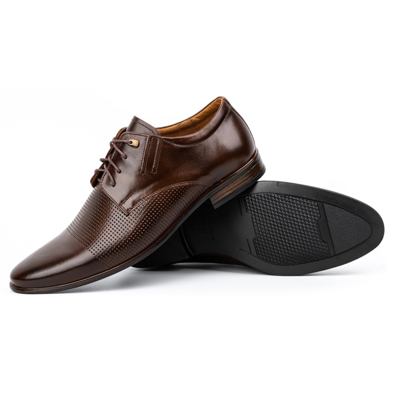 Olivier Zapatos para hombres, cuero formal 482 marrón oscuro 2