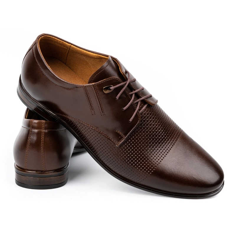 Olivier Zapatos para hombres, cuero formal 482 marrón oscuro 3