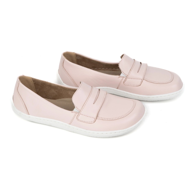 Olivier Barefoot elegante mocasines de cuero minimalista de mujeres 1280 PODVO PINK rosa 2