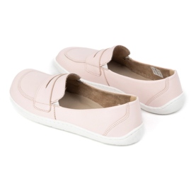 Olivier Barefoot elegante mocasines de cuero minimalista de mujeres 1280 PODVO PINK rosa 3