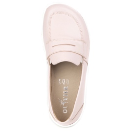 Olivier Barefoot elegante mocasines de cuero minimalista de mujeres 1280 PODVO PINK rosado 4