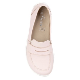Olivier Barefoot elegante mocasines de cuero minimalista de mujeres 1280 PODVO PINK rosa 5