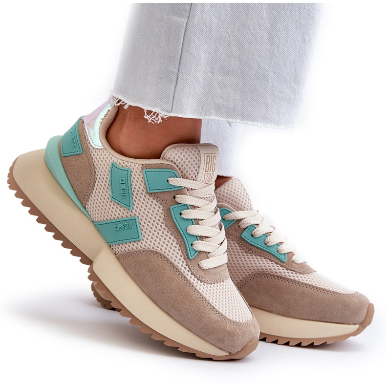 Zapatillas deportivas femeninas big star nn274973 beige 5