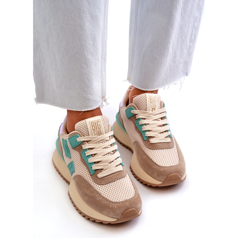 Zapatillas deportivas femeninas big star nn274973 beige 4