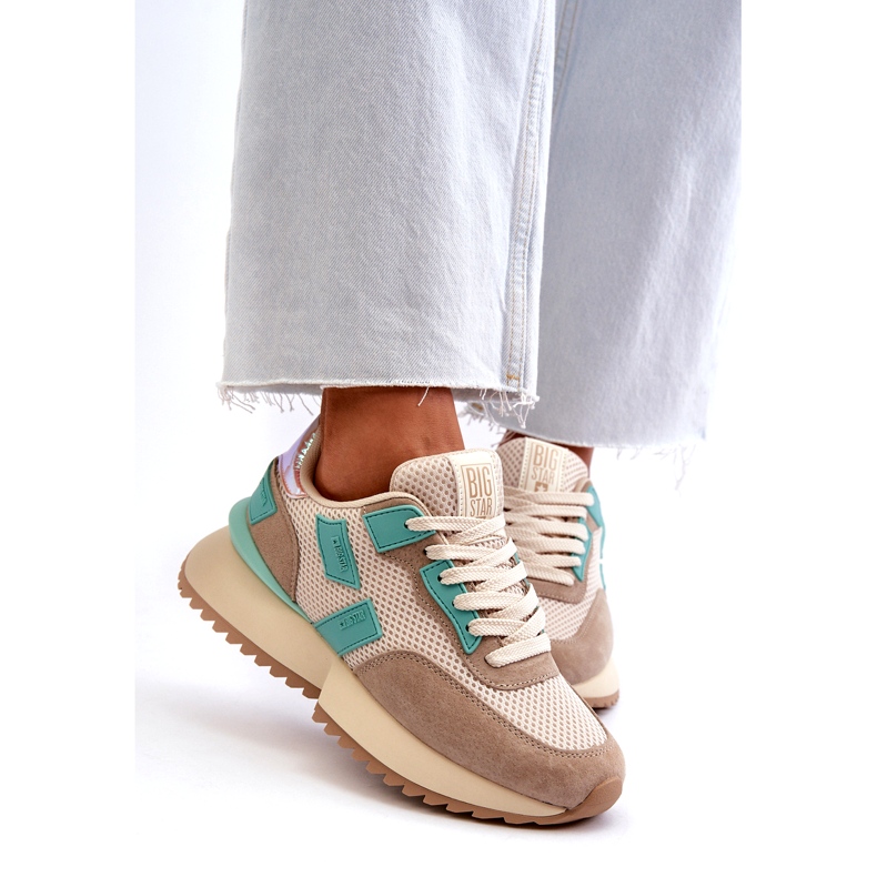 Zapatillas deportivas femeninas big star nn274973 beige 3