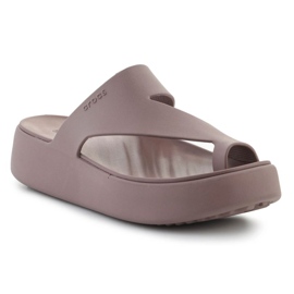 Flip-Flops Crocs Getaway Platform Toe Loop 210834-0lf marrón 1