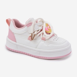 Zapatillas de deporte para niños de velcro con una piruleta de pininas de alfiler blanco 7
