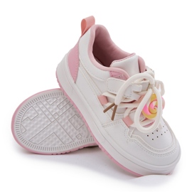 Zapatillas de deporte para niños de velcro con una piruleta de pininas de alfiler blanco 8