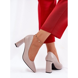Bombas elegantes en la barbilla Vinceza 62221 gris 4