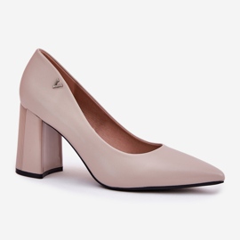Bombas elegantes en el pilar Vinceza 62220 Gray gris 4
