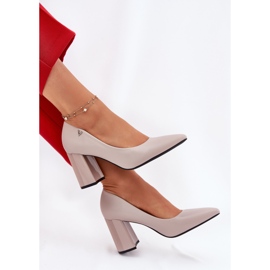 Bombas elegantes en el pilar Vinceza 62220 Gray gris 6