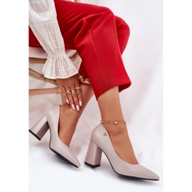 Bombas elegantes en el pilar Vinceza 62220 Gray gris 8